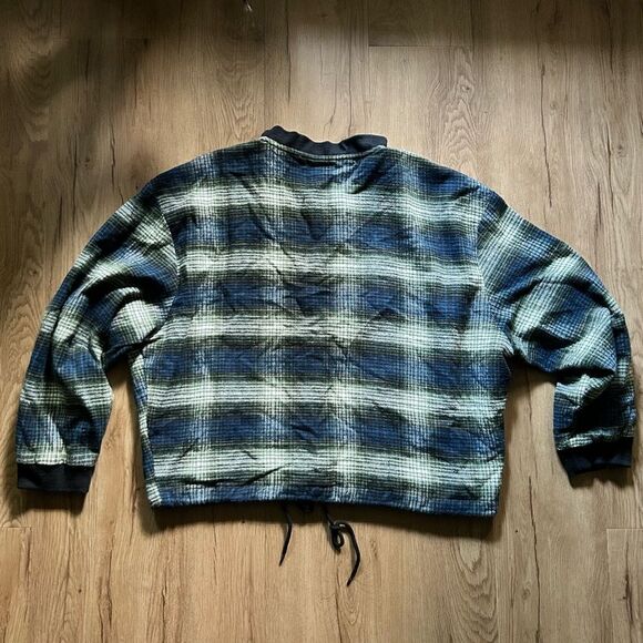 Vintage Flannel Lined Jacket Route 66 // full zip adjustable waist coat - Picture 5 of 6